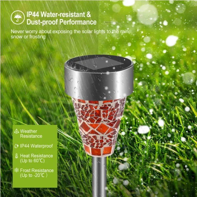 6 Sets Of Solar Outdoor Courtyard Landscape Lights