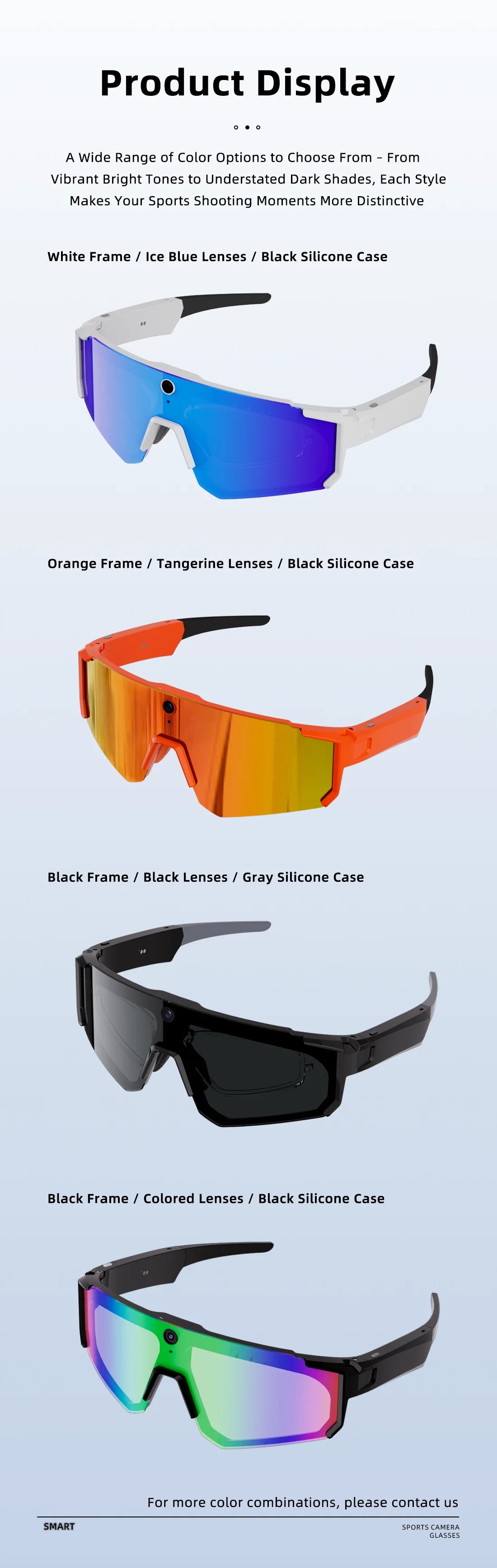 2026New AI Smart Glasses ChatGPT 1080P Camera 8MP Anti-shake Cycling Video&Photo Sport Sunglasses DualMic 32GB Windproof Goggles