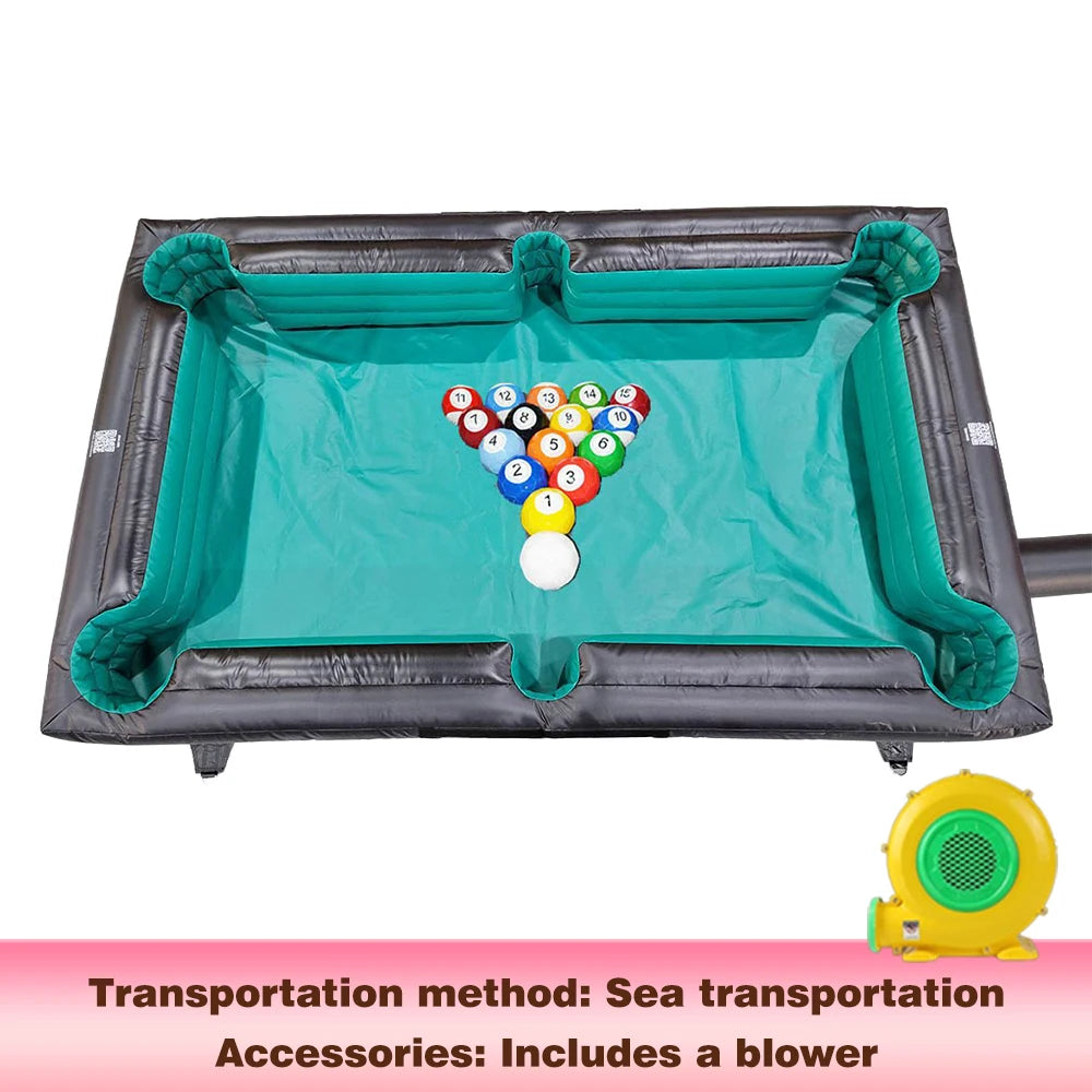 Large Footpool Pool Table with Balls Black Inflatable Billard for Soccer Event Inflatable Snooker Football Interactive Game
