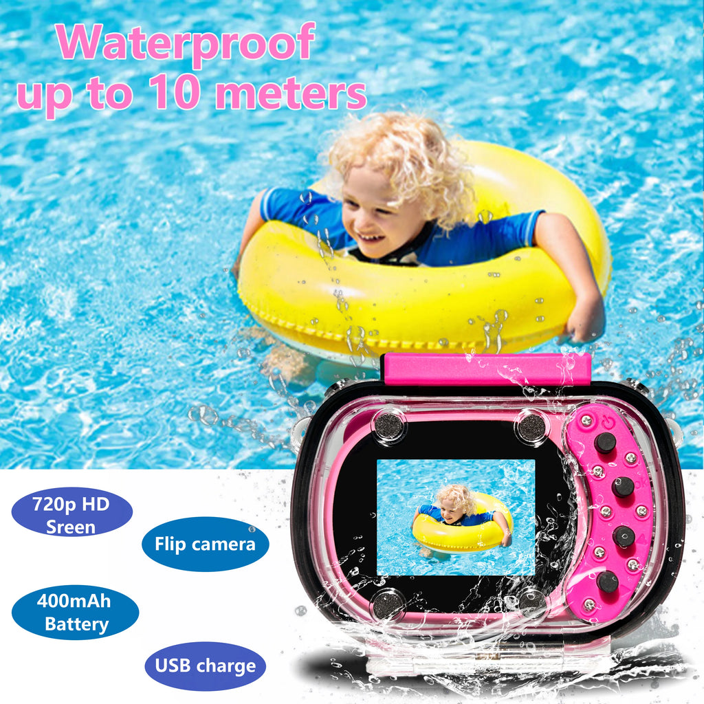Kids Camera - Waterproof Underwater Camera for Kids,Birthday Gifts for Boys Age 4+,Children Digital Action Camera,Pool Toys