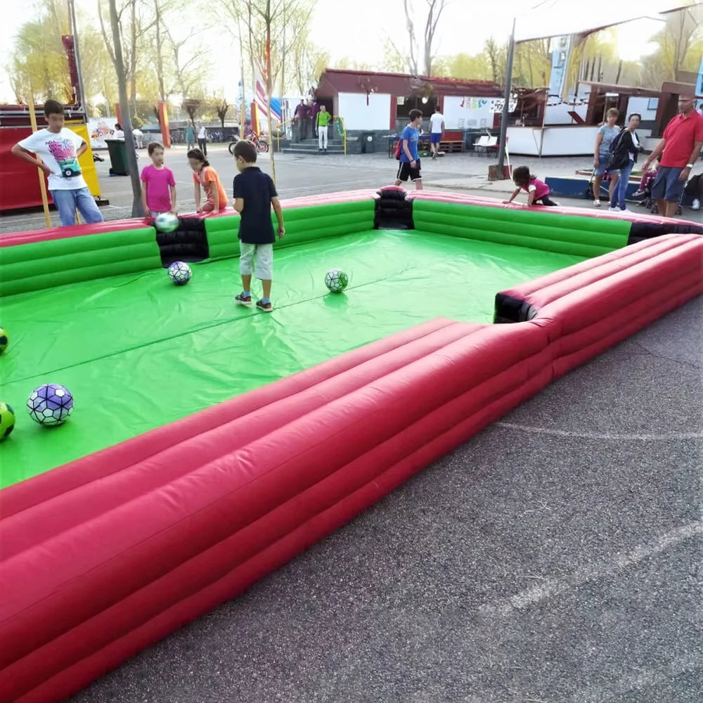 Large Footpool Pool Table with Balls Black Inflatable Billard for Soccer Event Inflatable Snooker Football Interactive Game