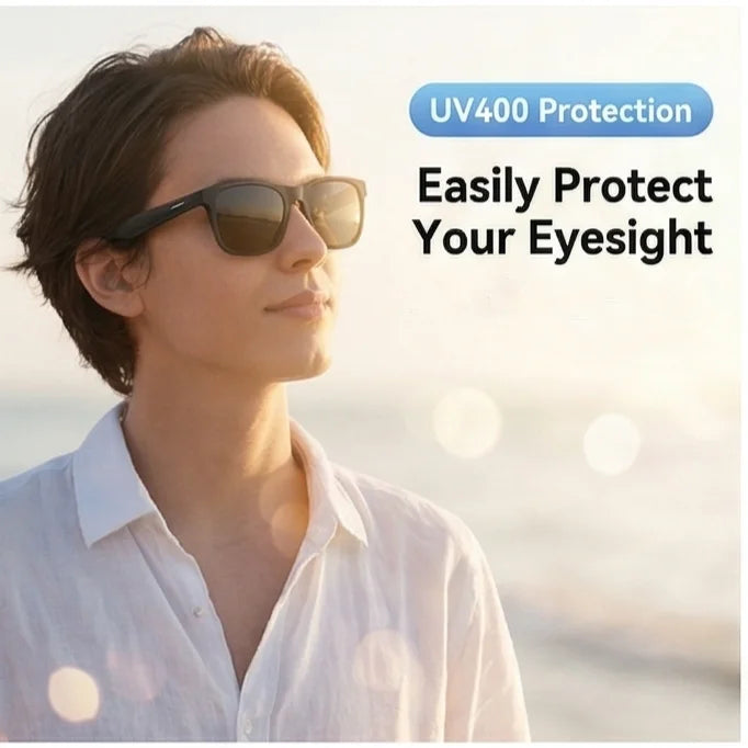 AI Smart Glasses Camera Control Bluetooth Call Voice Assistant for Siri Music Player UV Bluelight Protection  Outdoor Sunglasses