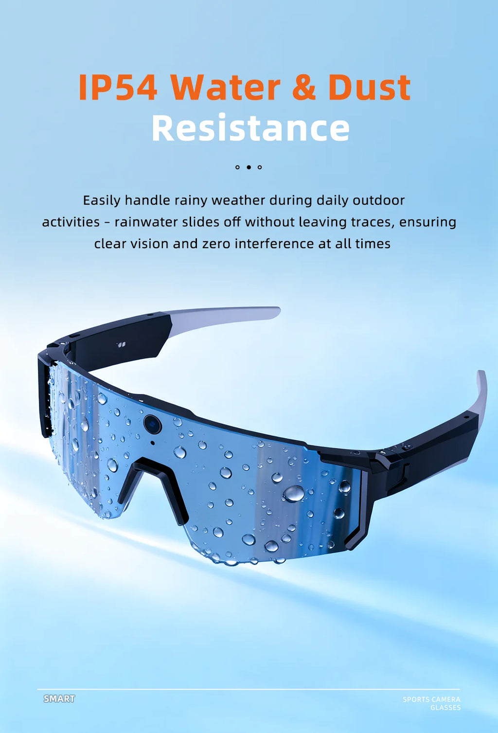 2026New AI Smart Glasses ChatGPT 1080P Camera 8MP Anti-shake Cycling Video&Photo Sport Sunglasses DualMic 32GB Windproof Goggles
