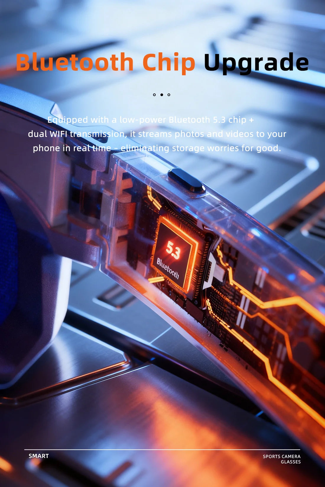 2026New AI Smart Glasses ChatGPT 1080P Camera 8MP Anti-shake Cycling Video&Photo Sport Sunglasses DualMic 32GB Windproof Goggles