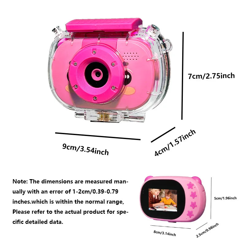 Kids Camera - Waterproof Underwater Camera for Kids,Birthday Gifts for Boys Age 4+,Children Digital Action Camera,Pool Toys