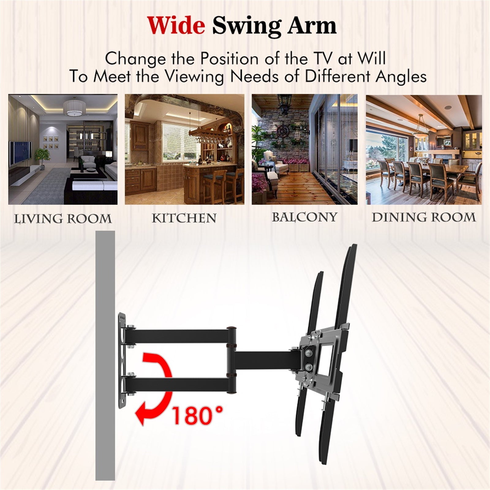 32-65 Inch Single Pendulum Small Base TV Stand TMXD-103 Load Bearing 35KG